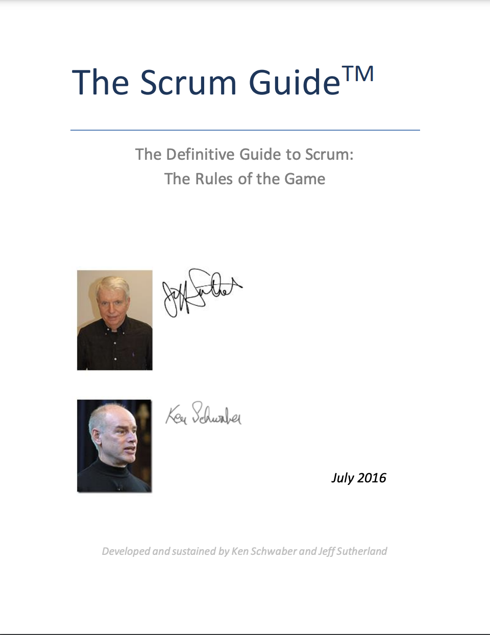Scrum Guide Jul 2016